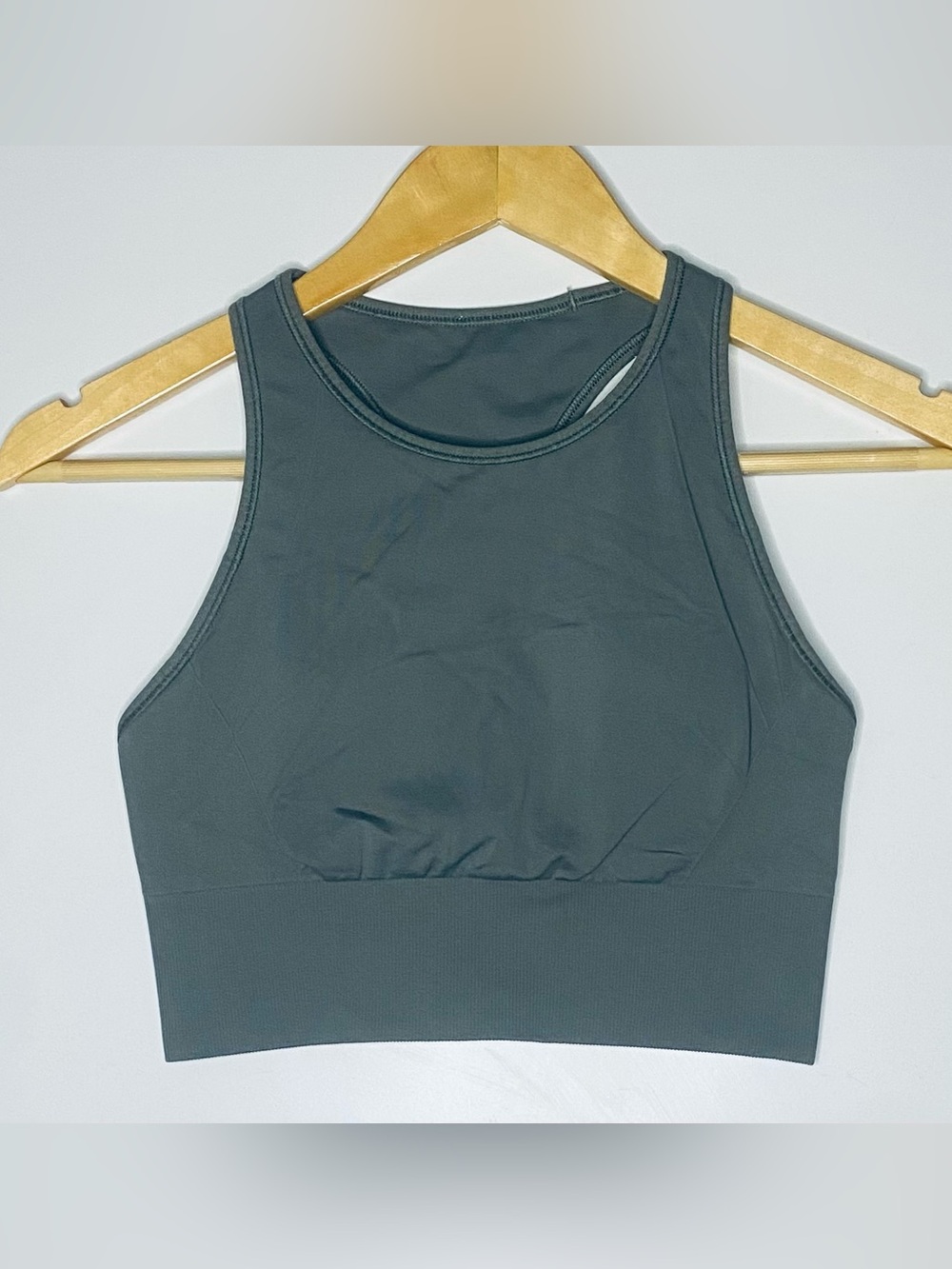 Lululemon Align High Neck Bra LW2BLGS Sage Green Size 6